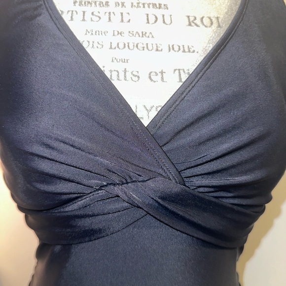 Athleta Ladies Tara Halter Tankini Swim Top Black Size 34D/DD MINT CONDITION - Picture 5 of 11